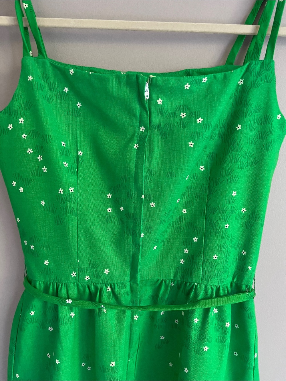 Malia Honolulu vintage Kelly green/white zebra motifs sundress size 10-runs smal - Picture 10 of 15